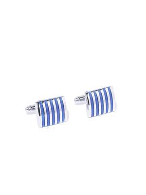 YouBella Jewellery Latest Stylish Elegant Silver Blue Formal Cuff Links Cufflinks Set for Men